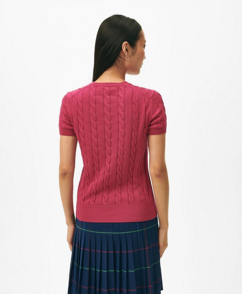 Supima® Cotton Cable Sweater Tee Product Image