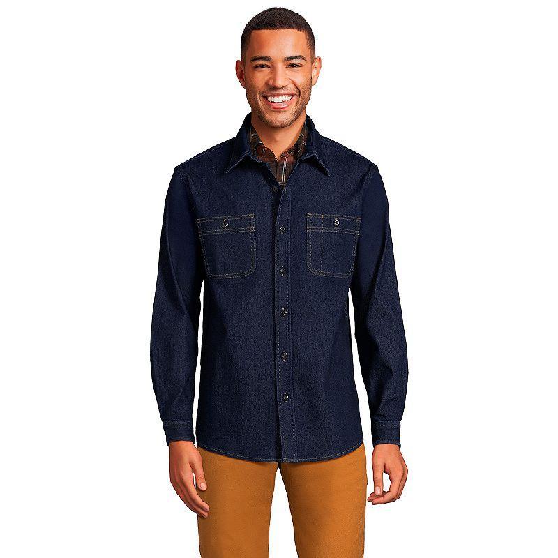 Mens Blake Shelton x Lands End Traditional Fit Rugged Button-Down Work Shirt Product Image