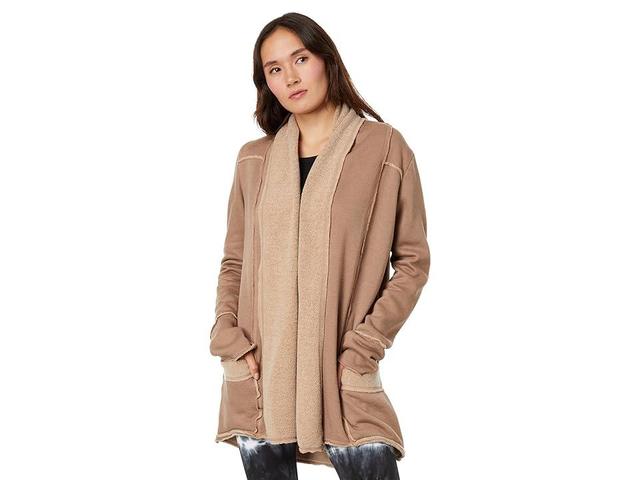 Hard Tail Sherpa Slouchy Cardigan (Palomino) Women's Sweater Product Image