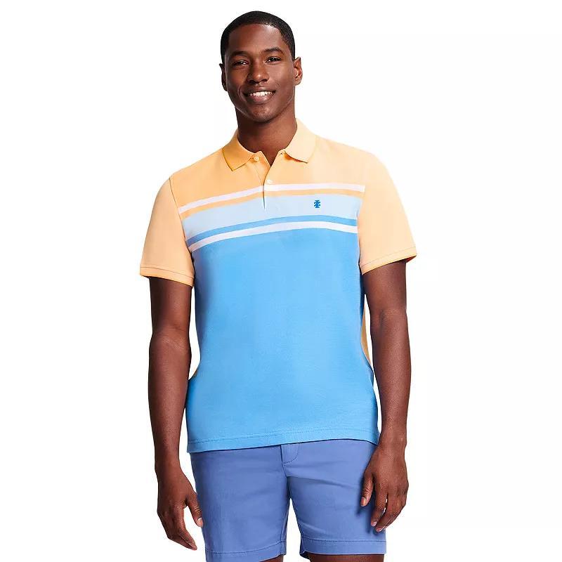 Mens IZOD Advantage Performance Stripe Polo Orange Product Image