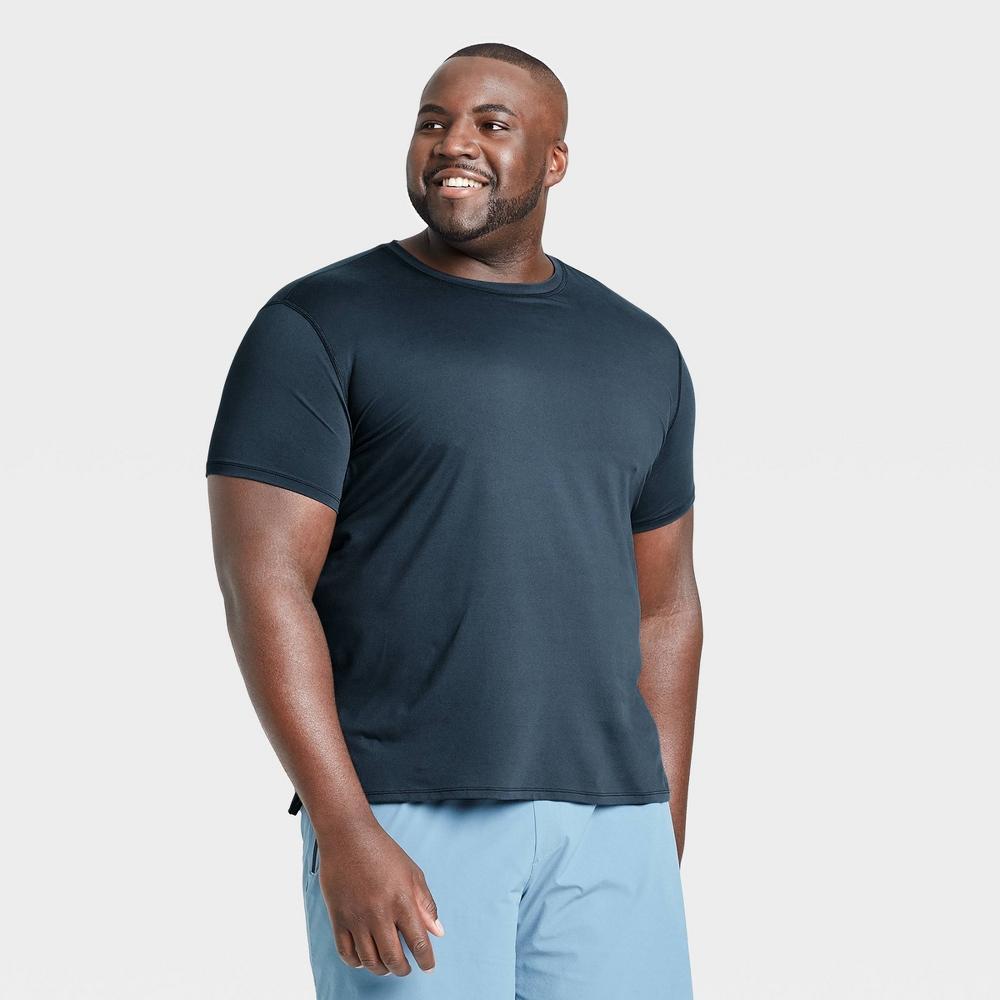 Mens Big Short Sleeve Performance T-Shirt - All In Motion Navy 2XL Product Image