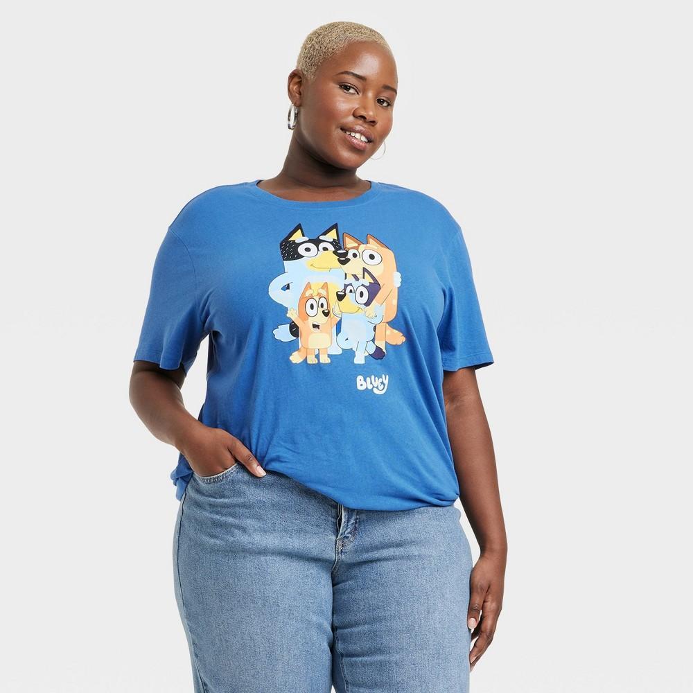 Womens Bluey Short Sleeve Graphic T-Shirt - Blue Product Image