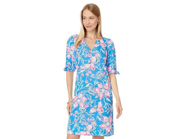 Lilly Pulitzer Easley Short Sleeve Dress (Multi Bahamian Rhapsody) Women's Clothing Product Image