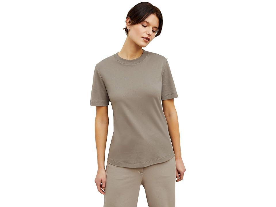 M.M.LaFleur Leslie T-Shirt - Compact Cotton (Pebble) Women's Clothing Product Image