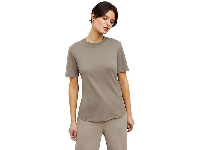 M.M.LaFleur Leslie T-Shirt - Compact Cotton (Pebble) Women's Clothing Product Image