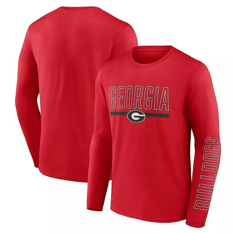 Mens Profile Georgia Bulldogs Big & Tall Two-Hit Graphic Long Sleeve T-Shirt Product Image