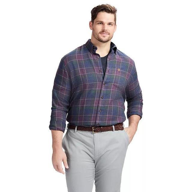 Mens IZOD Stratton Flannel Long Sleeve Button Down Shirt, Mens Purple Perfect Product Image