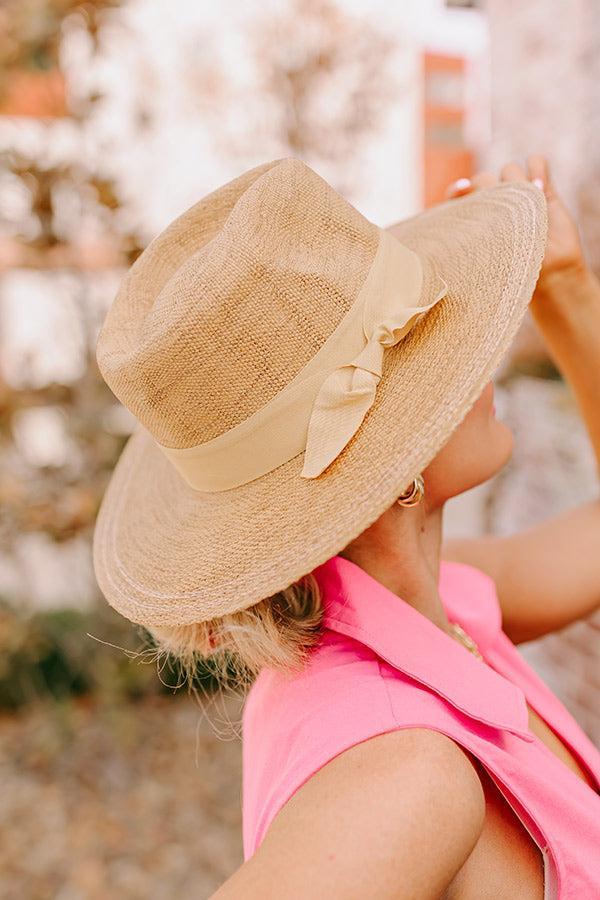 Harbor Haven Woven Fedora in Natural Product Image