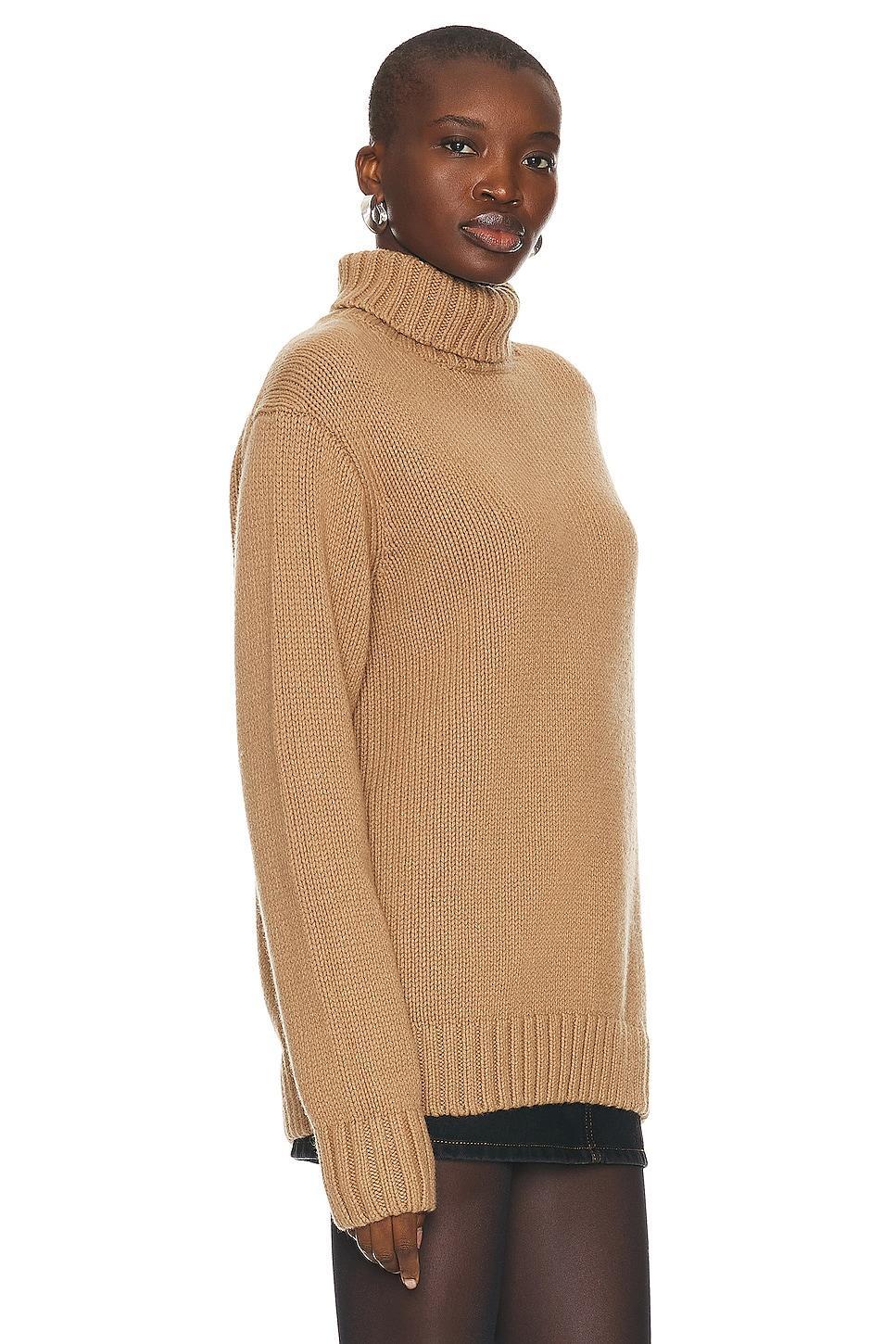 Helmut Lang Archive Turtleneck Sweater in Tan Product Image