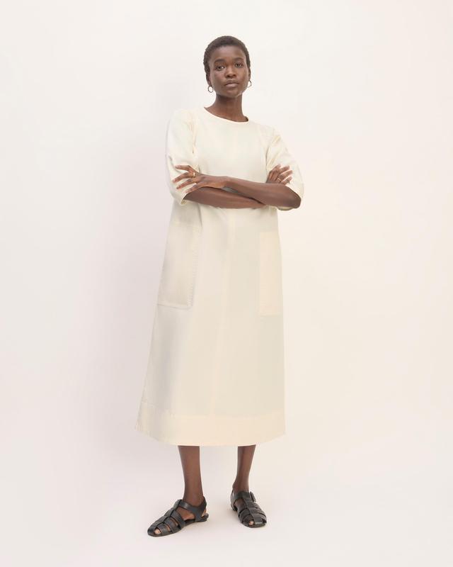 The Short-Sleeve Puff Midi Dress Product Image