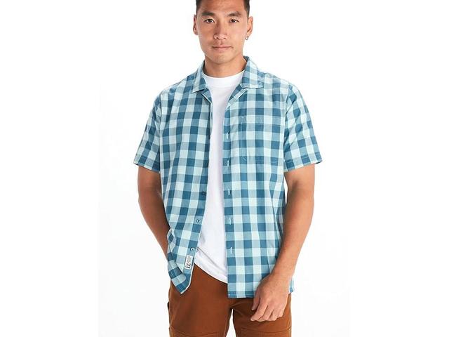 Marmot Muir Camp Novelty Short Sleeve (Cloud /Dusty Teal) Men's Clothing Product Image