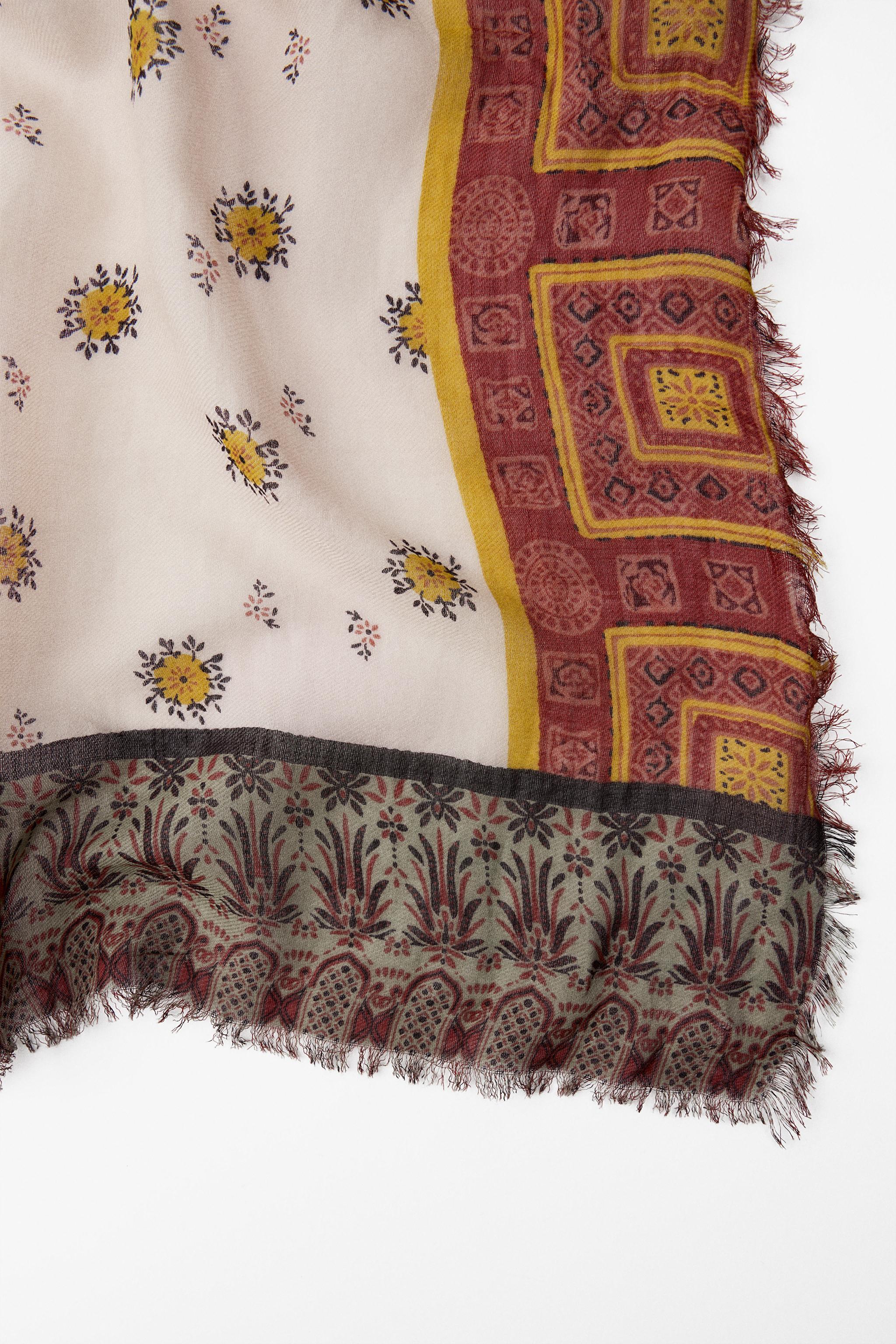 PRINTED COTTON SCARF Product Image