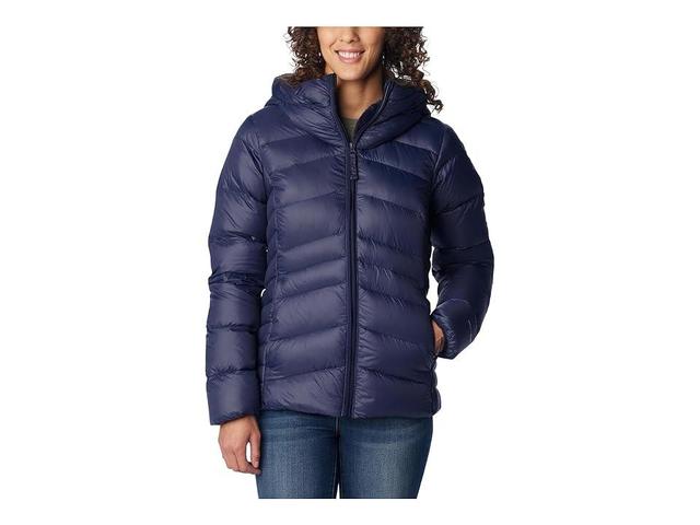 Columbia Autumn Park Down Hooded Jacket (Dark Nocturnal) Women's Clothing Product Image