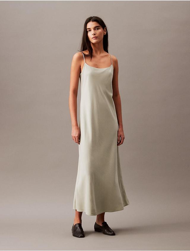 Calvin Klein Womens Midi Slip Dress - Neutral - XS Product Image