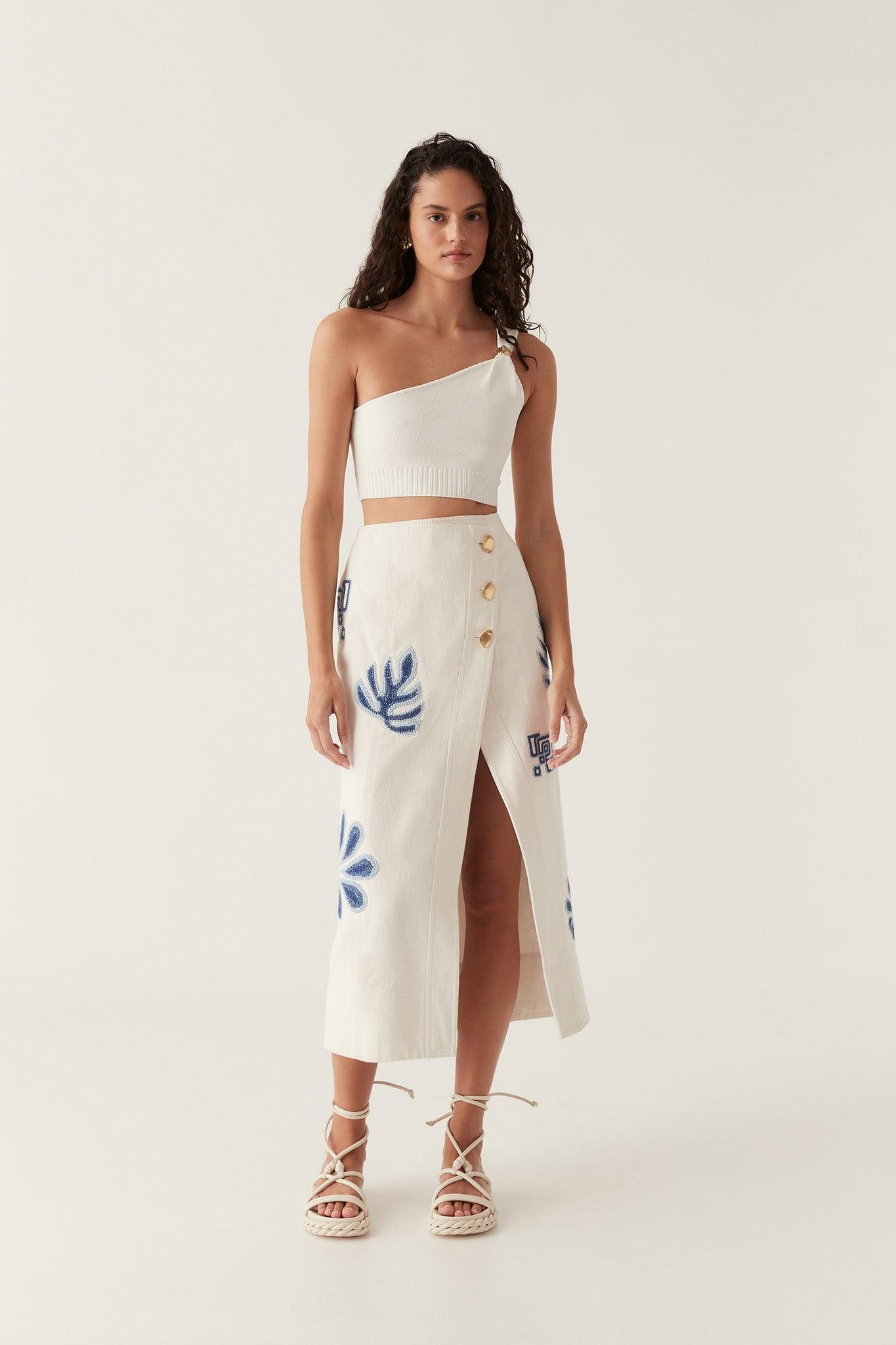 Esprit Embroidered Midi Skirt Product Image