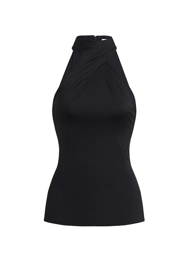 Womens Ida Twisted Halterneck Top Product Image