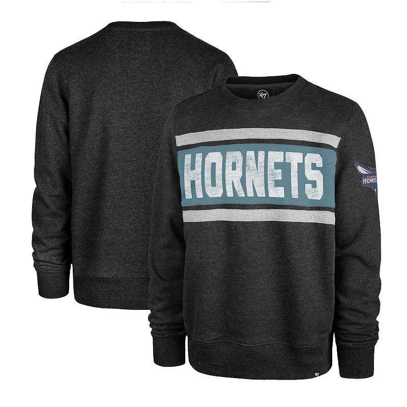 Mens 47 Heather Black Charlotte Hornets Tribeca Emerson Pullover Sweatshirt Product Image