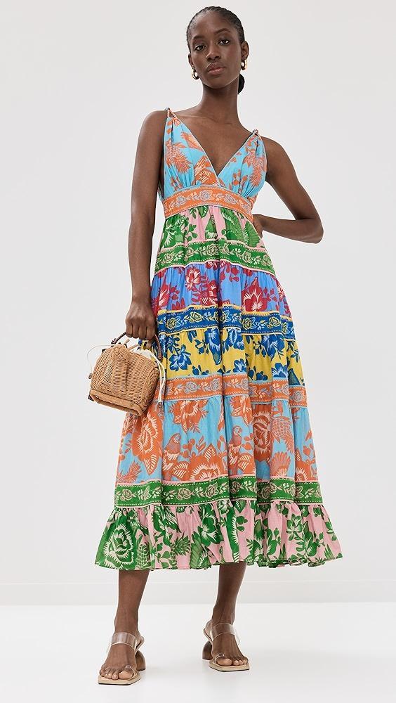 FARM Rio Lace Garden Mix Midi Dress | Shopbop Product Image