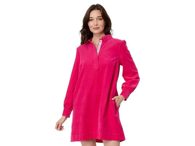 Vineyard Vines Cord Popover Dress (Rhododendron) Women's Clothing Product Image