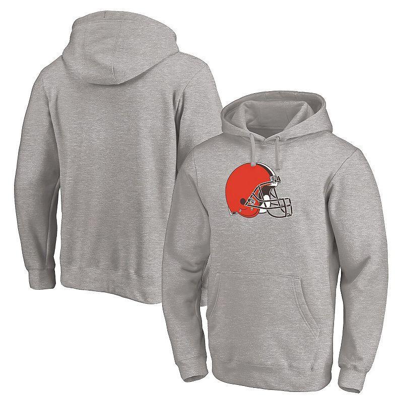 Mens Fanatics Branded Heathered Gray Cleveland Browns Team Big & Tall Primary Logo Pullover Hoodie Product Image