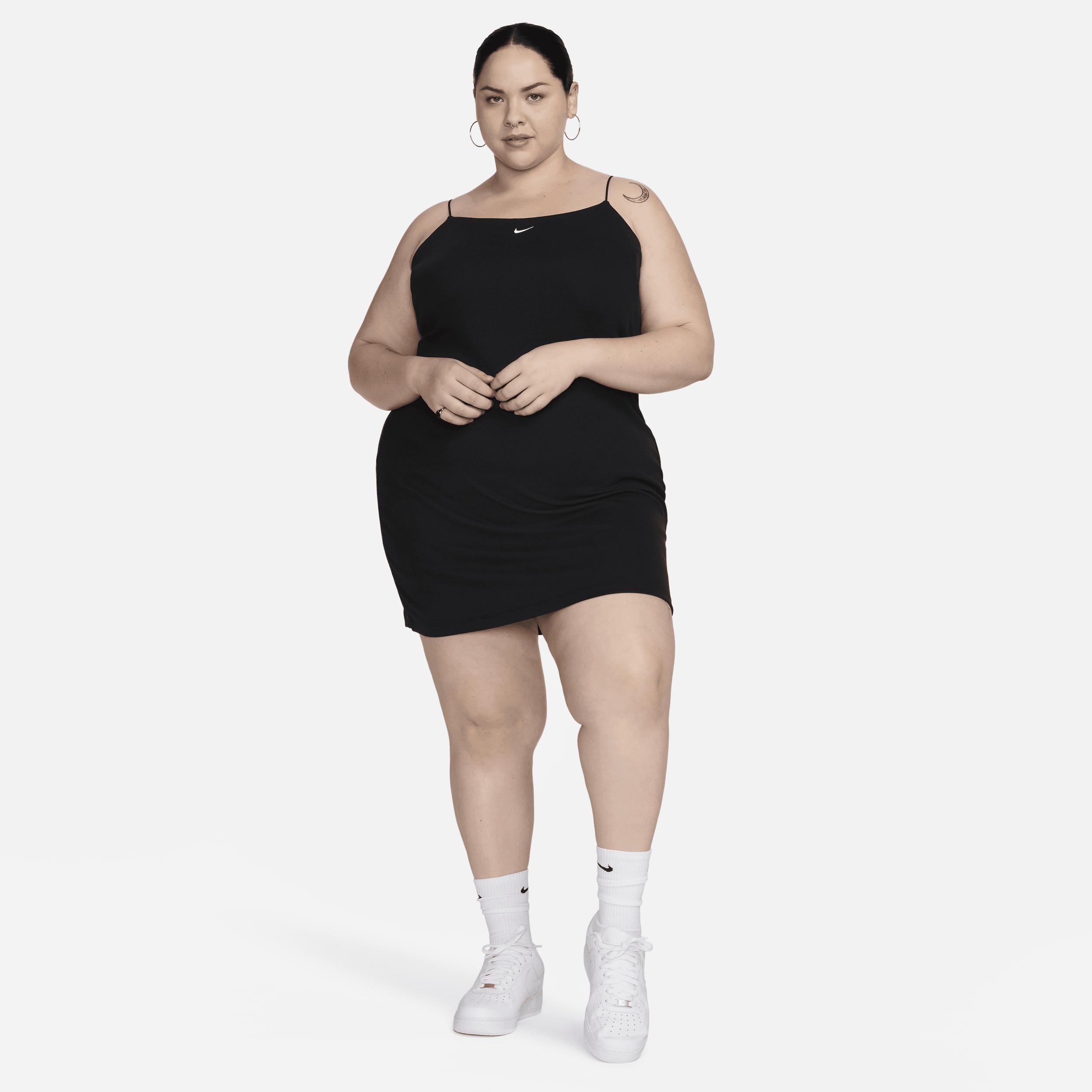 Women's Nike Sportswear Chill Knit Tight Mini-Rib Cami Dress (Plus Size) Product Image