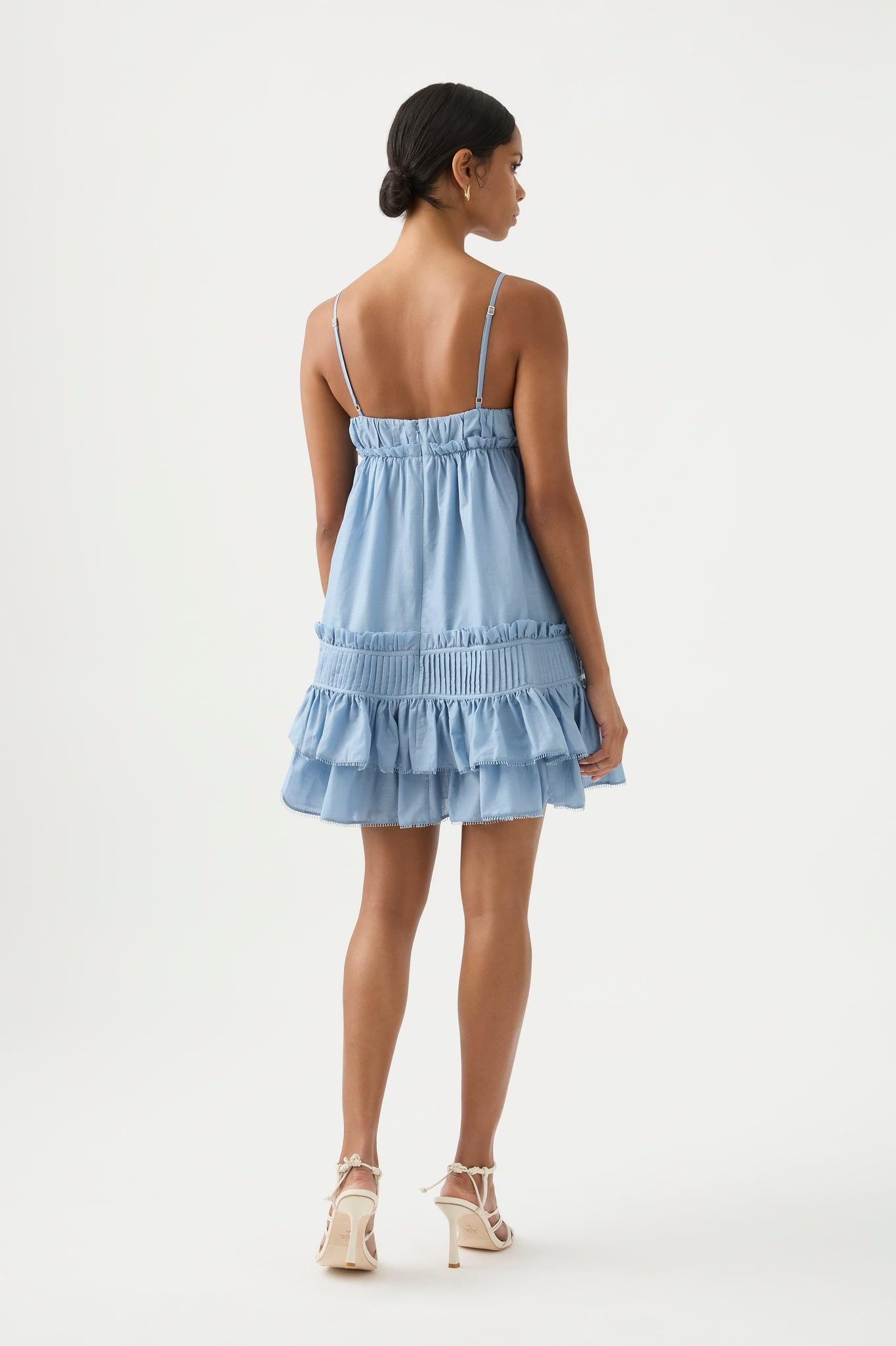 Talia Flounce Mini Dress Product Image