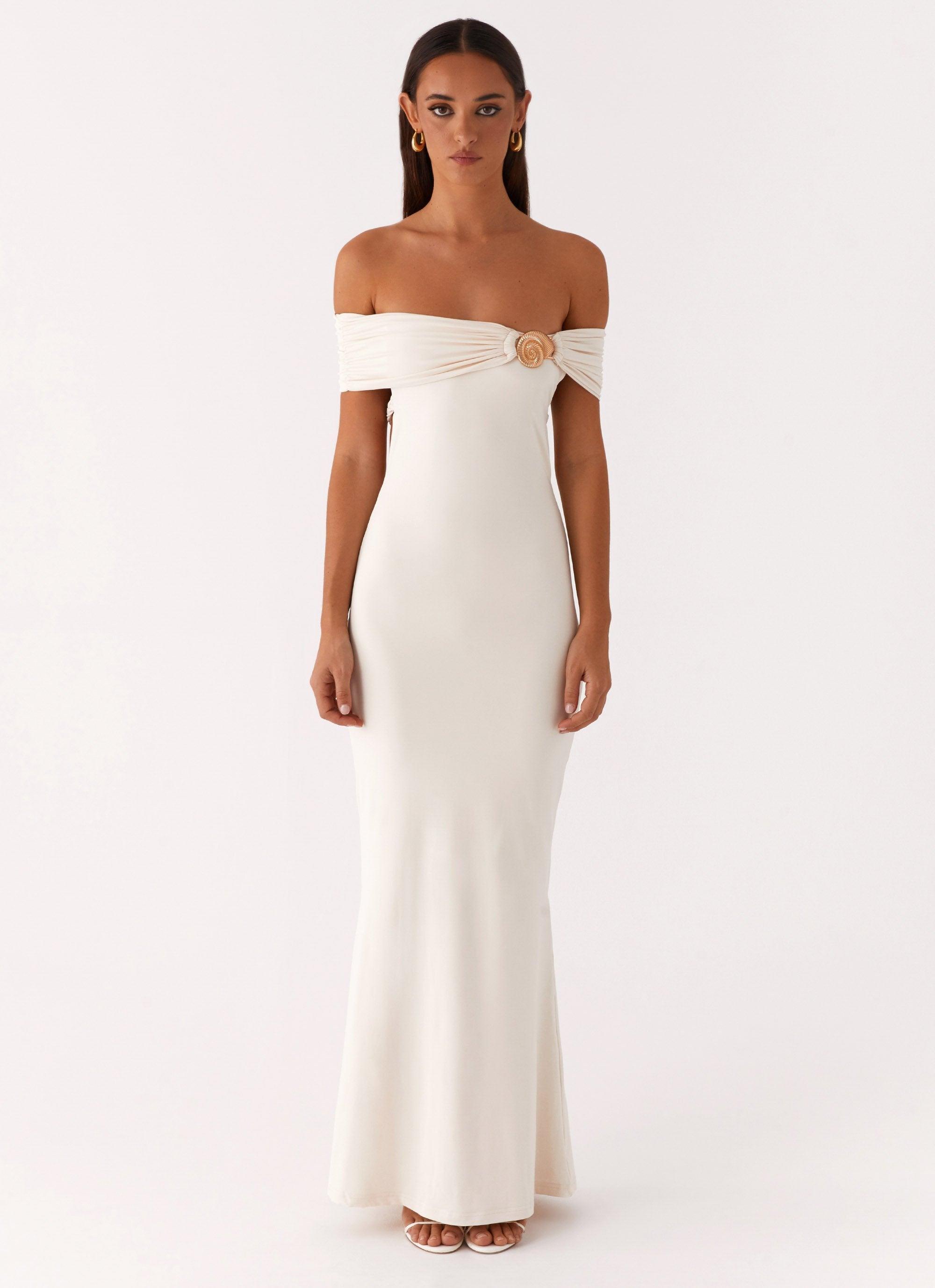 Illusion Maxi Dress - Ivory Product Image