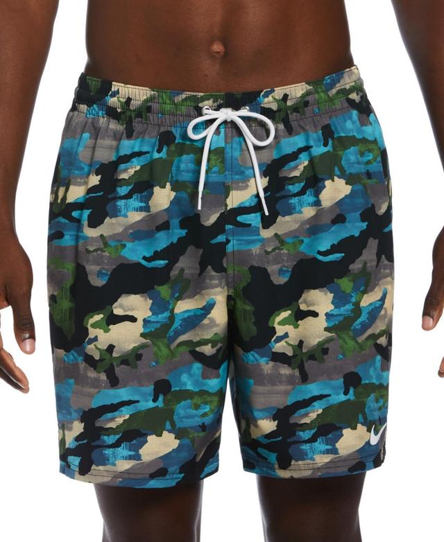 Nike Mens Midnight Camouflage Volley 7 Swim Trunks Product Image