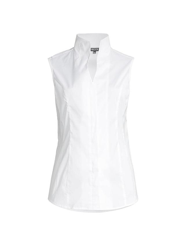 Misook Sleeveless Stand Collar Blouse Product Image