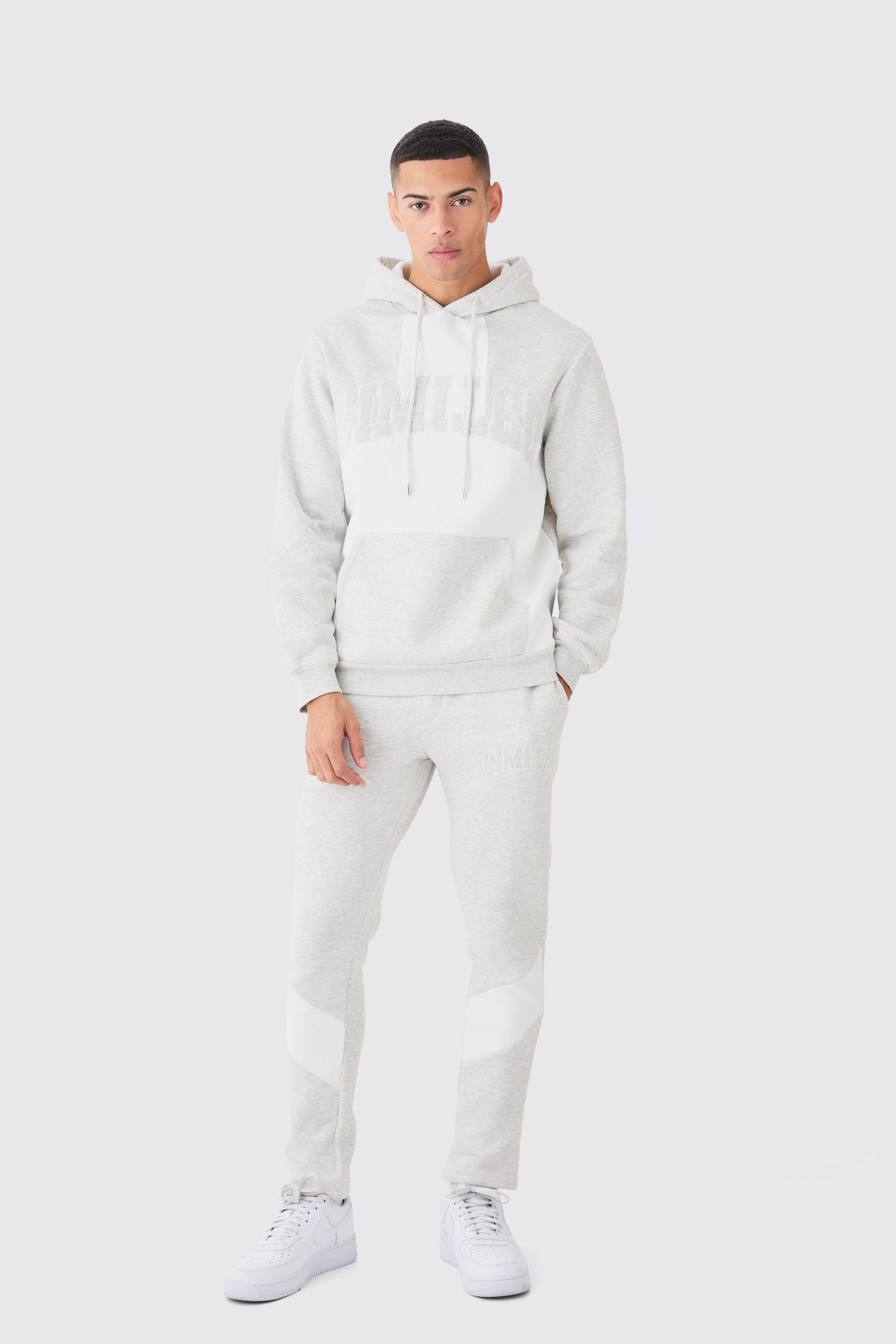 Ltd Applique Colour Block Hooded Tracksuit | boohooMAN USA product image