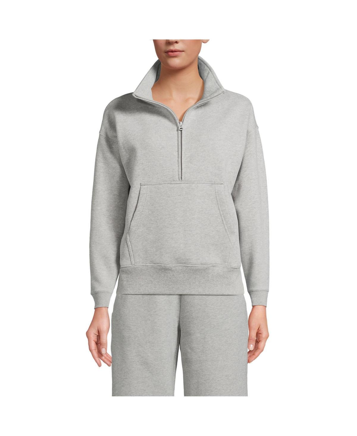 Womens Lands End Modern Fit Half-Zip Sweatshirt Product Image