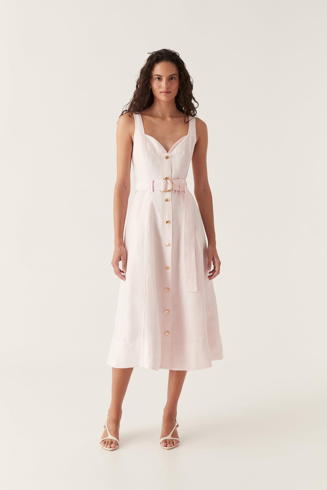 Clay Belted Midi Dress Product Image