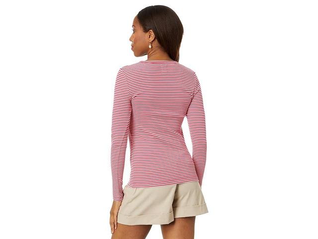 Womens Striped Long-Sleeve T-Shirt Product Image