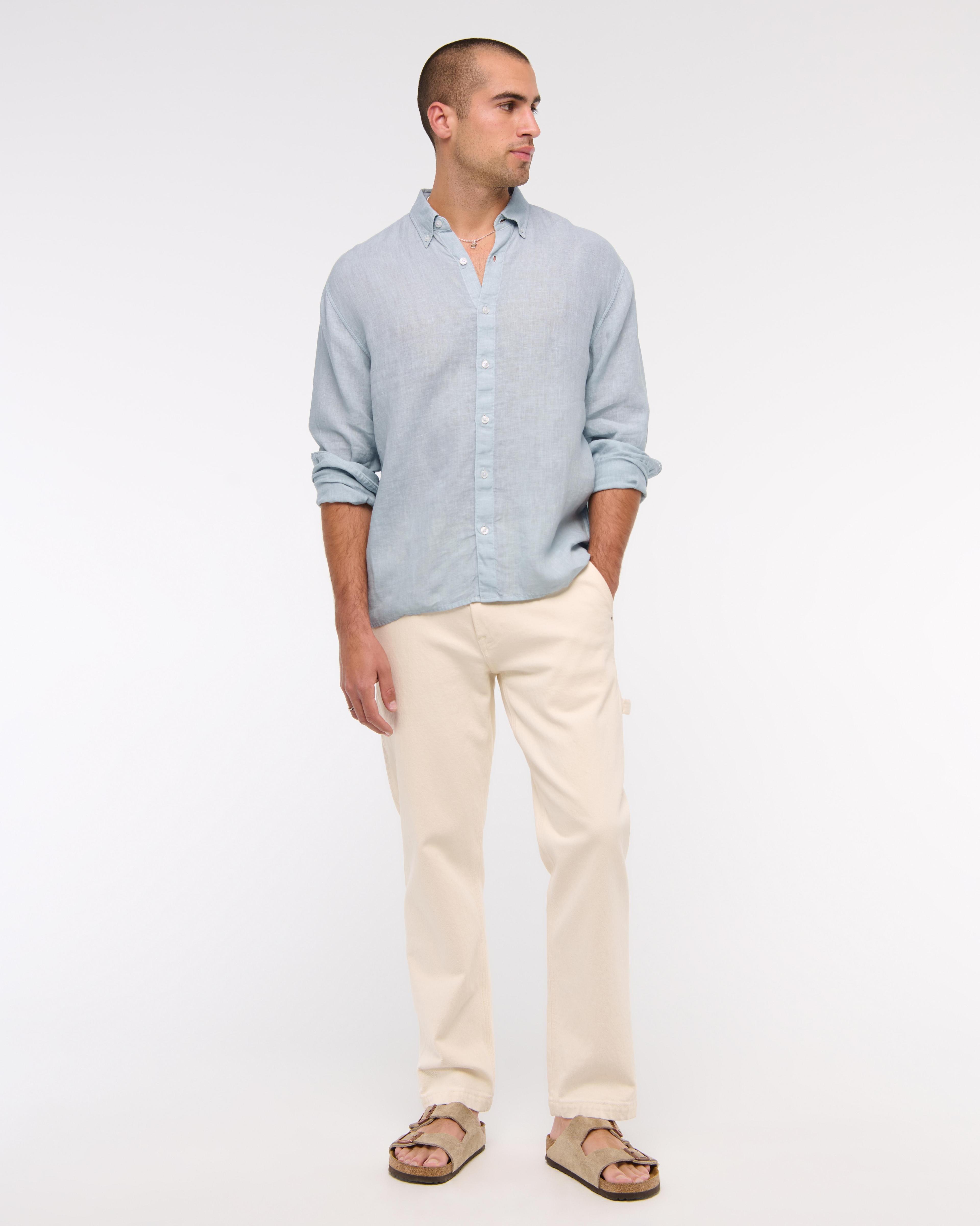 Linen Button-Up Shirt Product Image