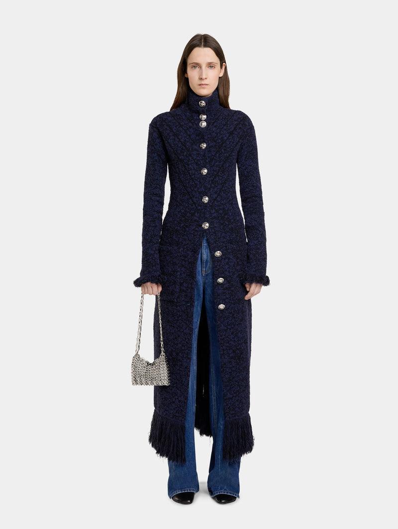 LONG COAT IN TWEED KNIT Product Image