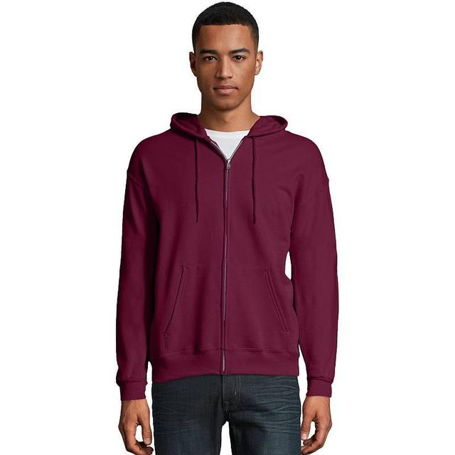 Mens Hanes EcoSmart Fleece Full-Zip Hooded Jacket Product Image