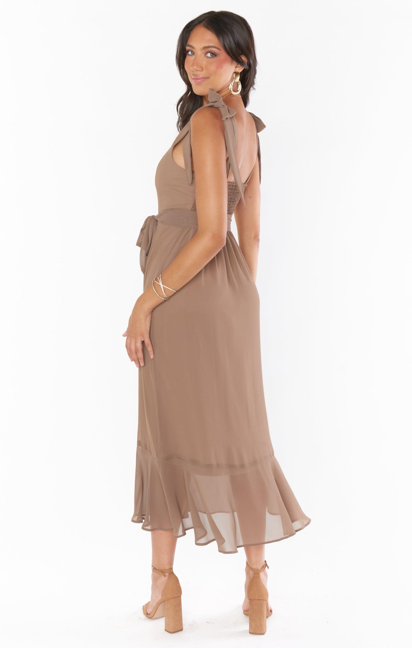 Claire Midi Dress ~ Dune Chiffon Product Image