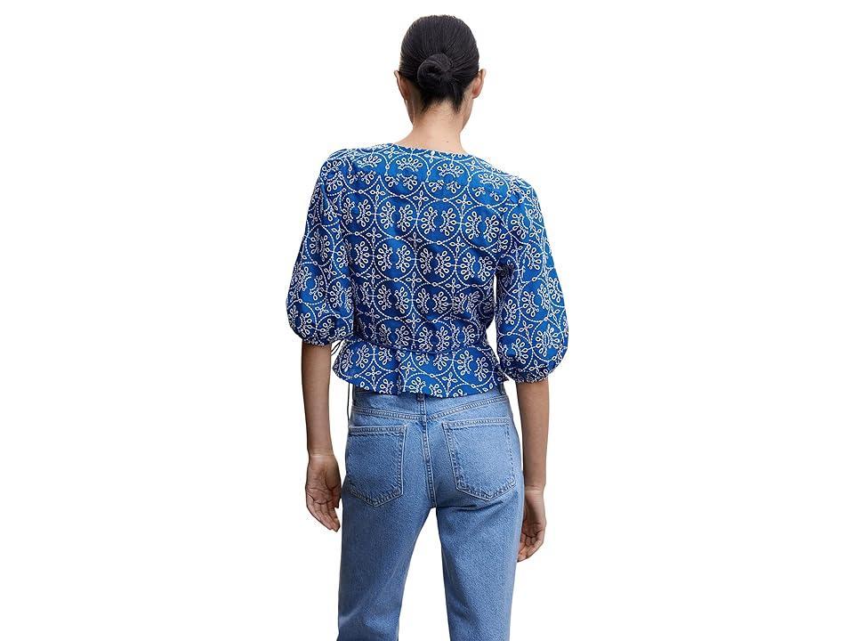 MANGO Crop Blouse Women's Clothing Product Image