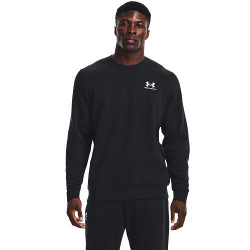 Under Armour Mens Under Armour Essential Fleece Crew - Mens Black/White Product Image