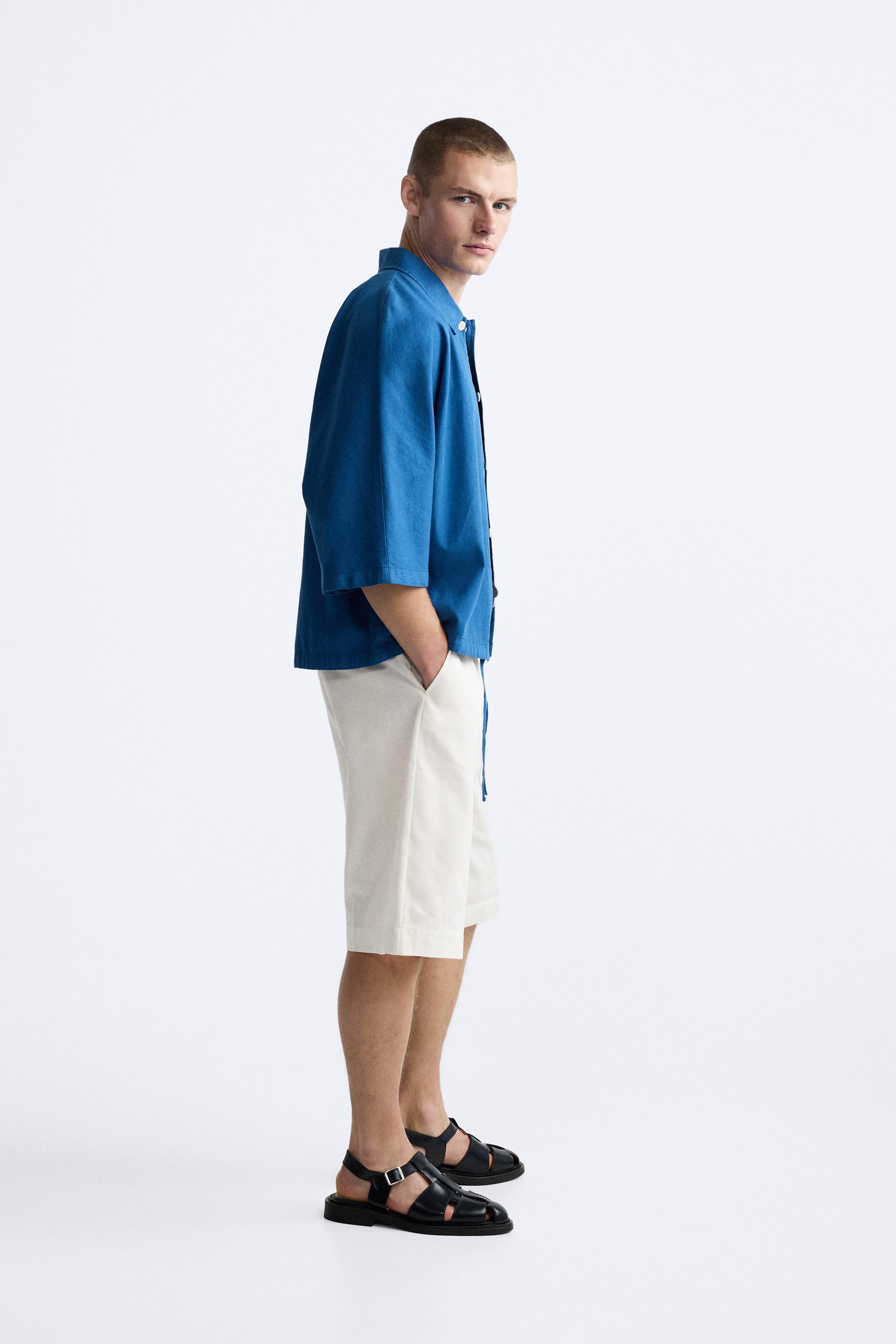 COTTON - LINEN BOXY FIT SHIRT Product Image