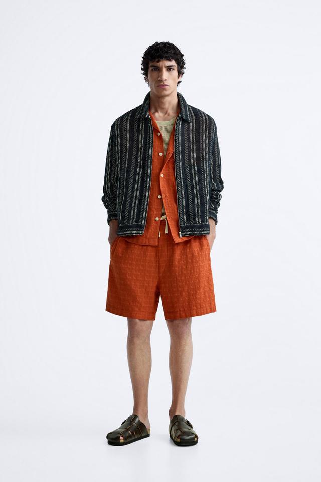 OPEN WEAVE STRUCTURED JACKET Product Image