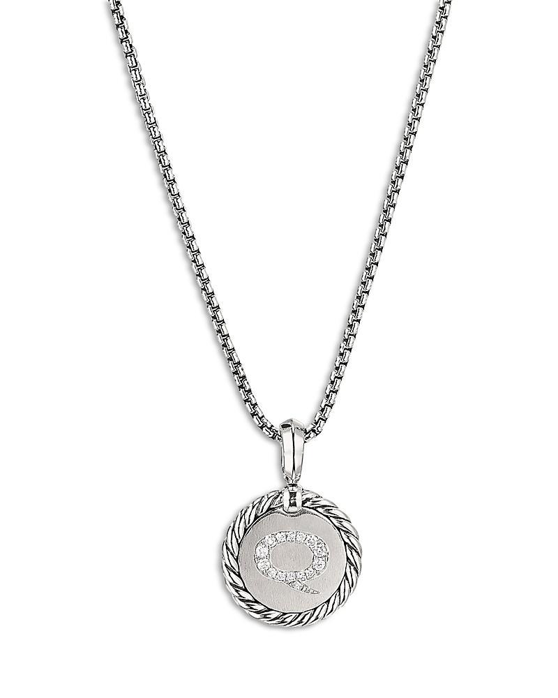 Womens Initial Charm with Pav Diamonds Product Image