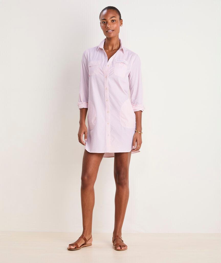 Harbor Seersucker Shirt Cover-Up Product Image