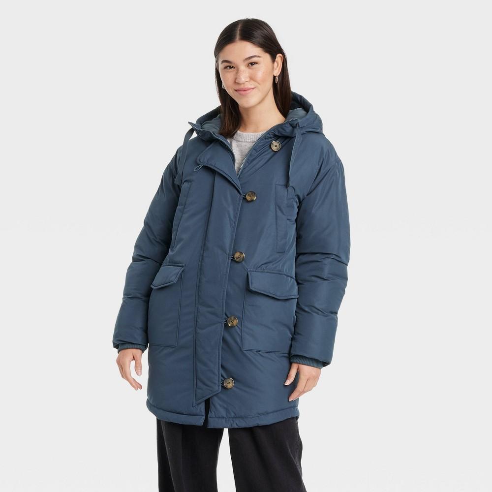 Womens Long Parka Jacket - Universal Thread Blue Product Image