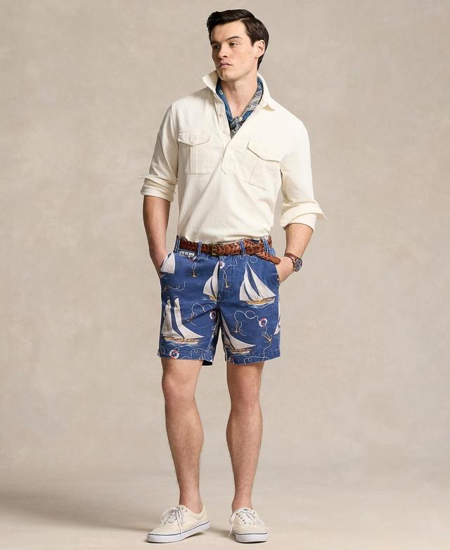 Polo Ralph Lauren Mens 8-Inch Straight-Fit Sailboat Twill Shorts Product Image