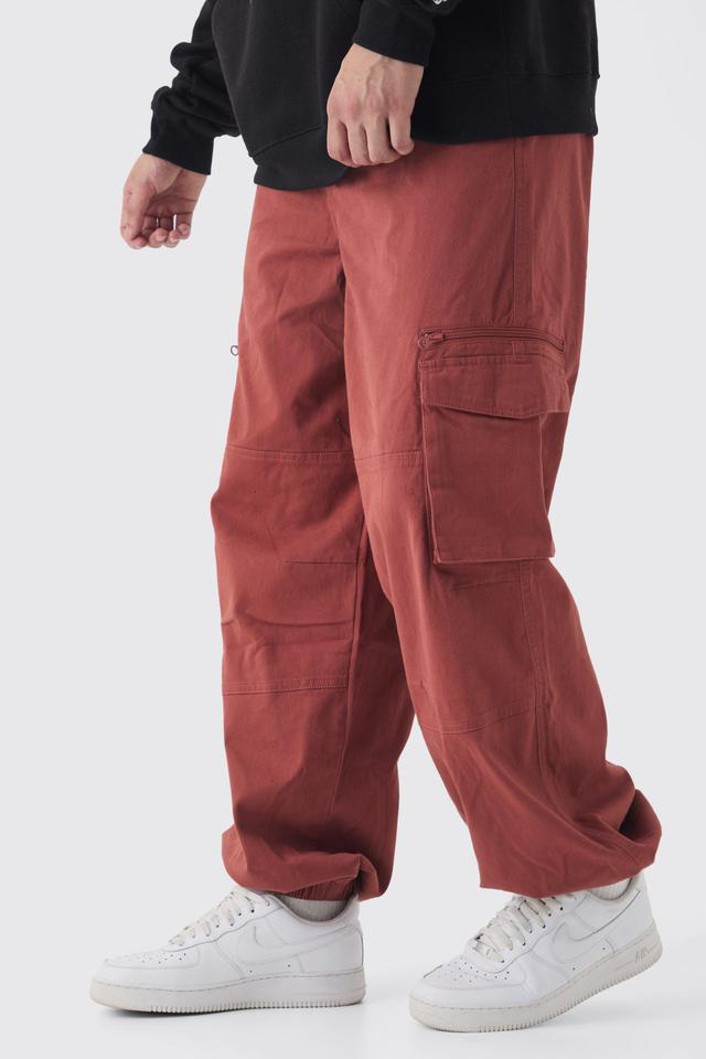 Tall Flat Drawcord Oversized Cargo Sweatpants | boohooMAN USA Product Image