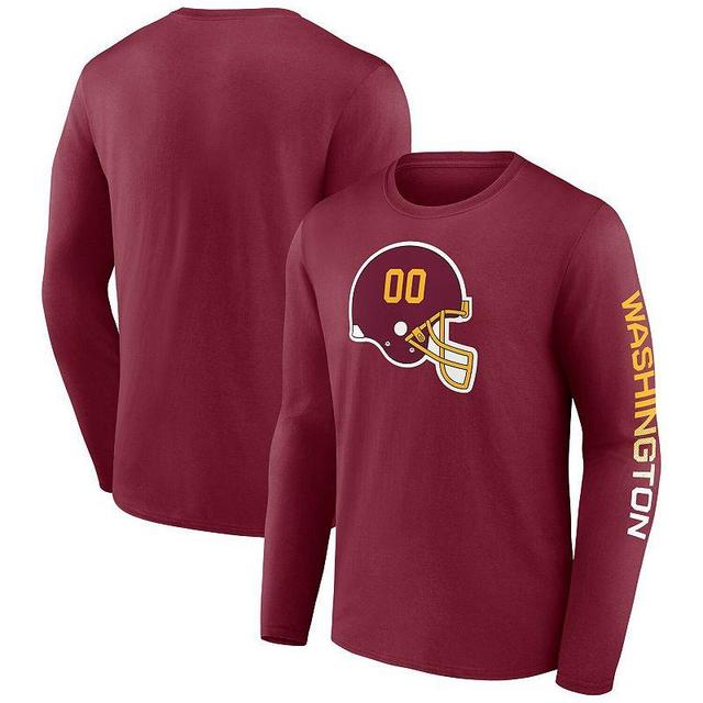 Mens Fanatics Burgundy Washington Football Team Clear Sign Long Sleeve T-shirt Product Image