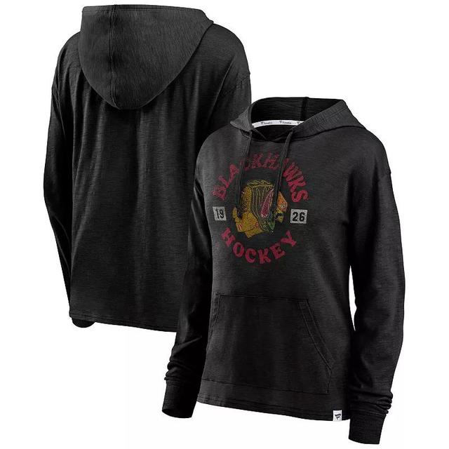 Womens Fanatics Branded Chicago hawks Heritage Salvation Waffle Pullover Hoodie Product Image