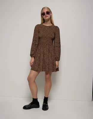 AE Smocked High Neck Mini Dress Product Image