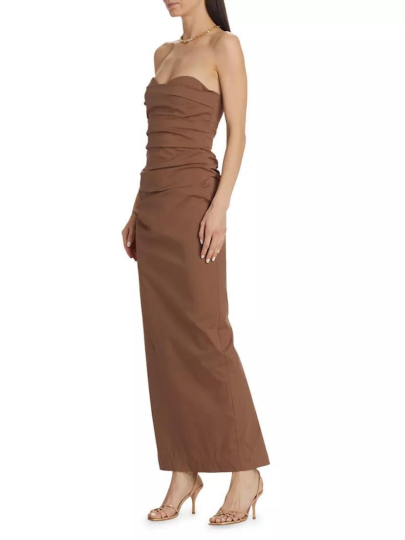 Alba Ruched Strapless Gown Product Image